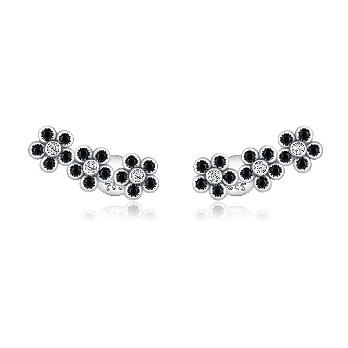 925 Sterling Silver Earrings with Pavé Setting CZ