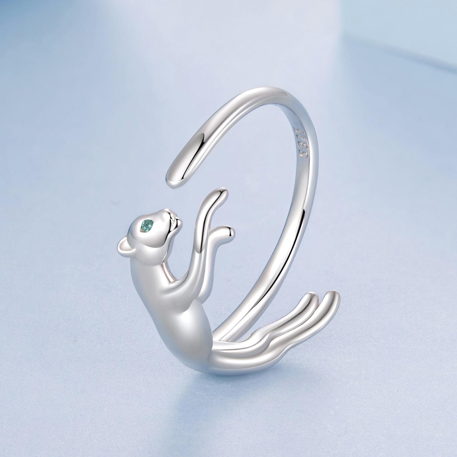925 Sterling Silver Ring with Pavé Setting CZ in White Gold Plating