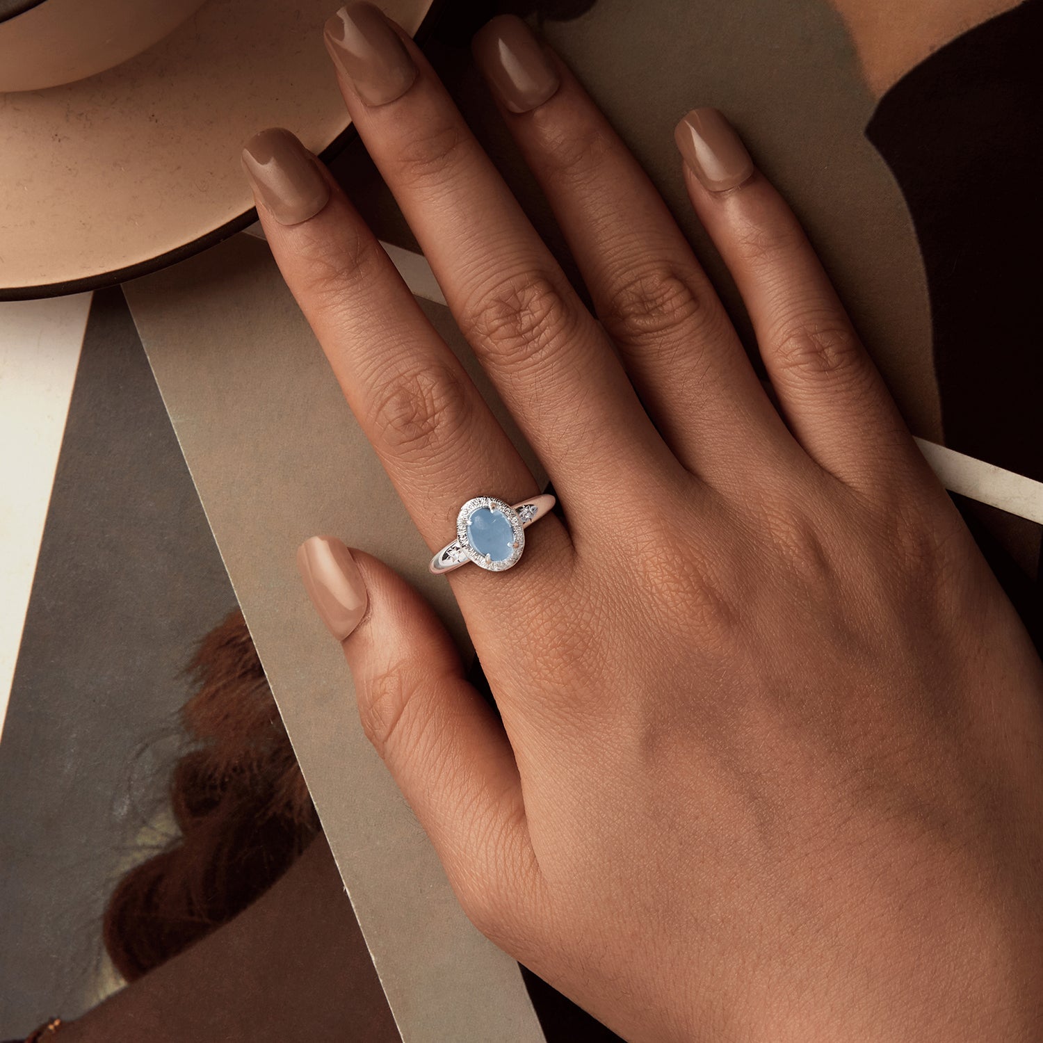 925 Sterling Silver Ring with Pavé Setting CZ, 0.2cm Width, White Gold Plated, Style E, Women