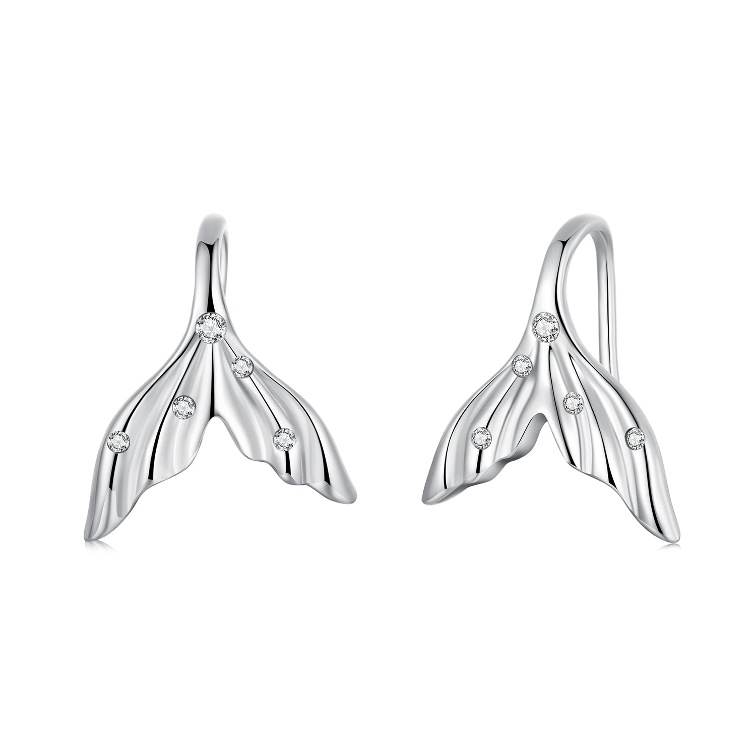 925 Sterling Silver Earrings with Pavé Setting in Oxidized Finish