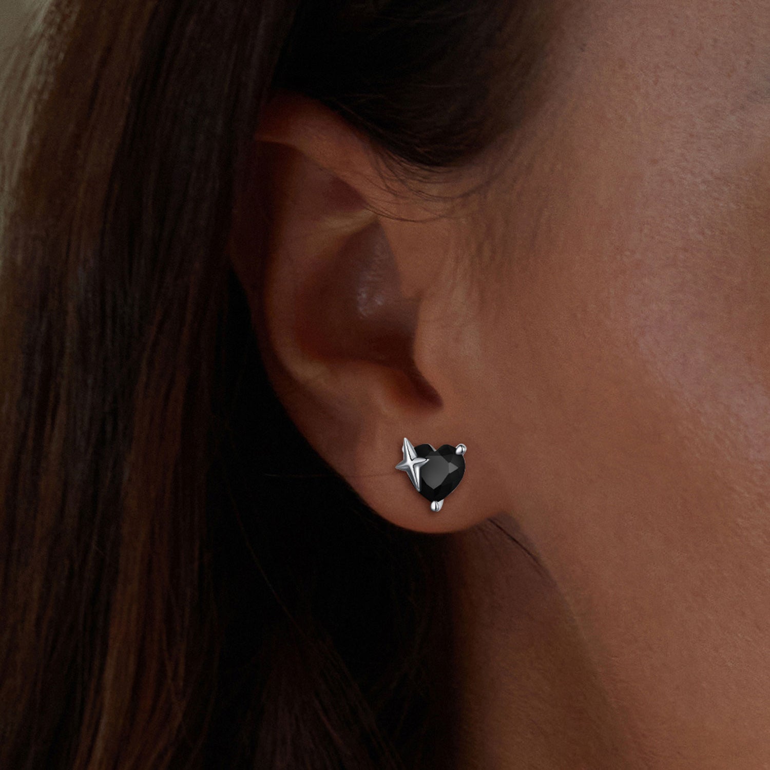 925 Sterling Silver Earrings with Pavé Setting and CZ