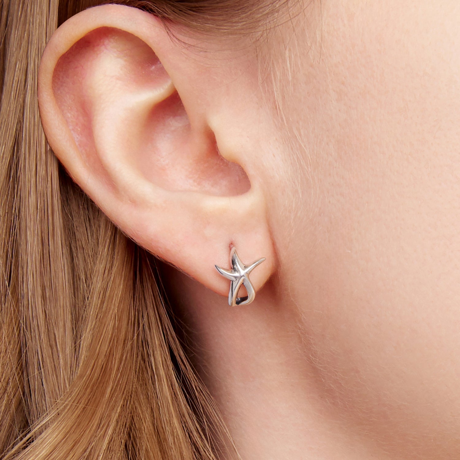 925 Sterling Silver Oxidized Silver Earrings 1.2*1.5cm for Women