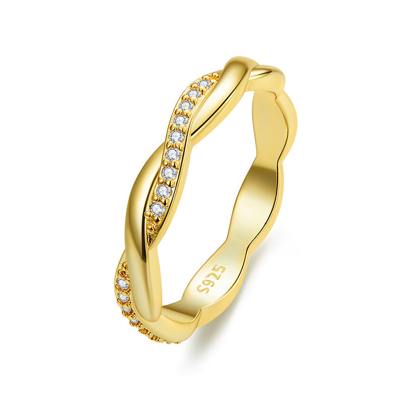 925 Sterling Silver Pavé Setting CZ Ring
