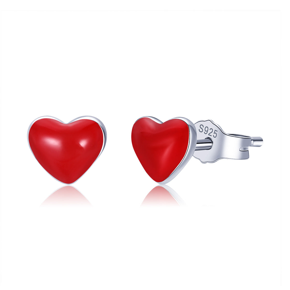 S925 Sterling Silver Plated Platinum Enamel Earrings