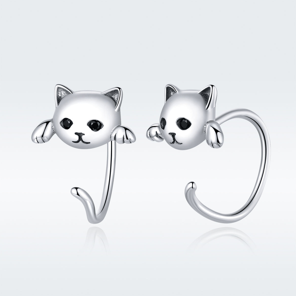 925 Sterling Silver Earrings with Pavé Setting and CZ Stones