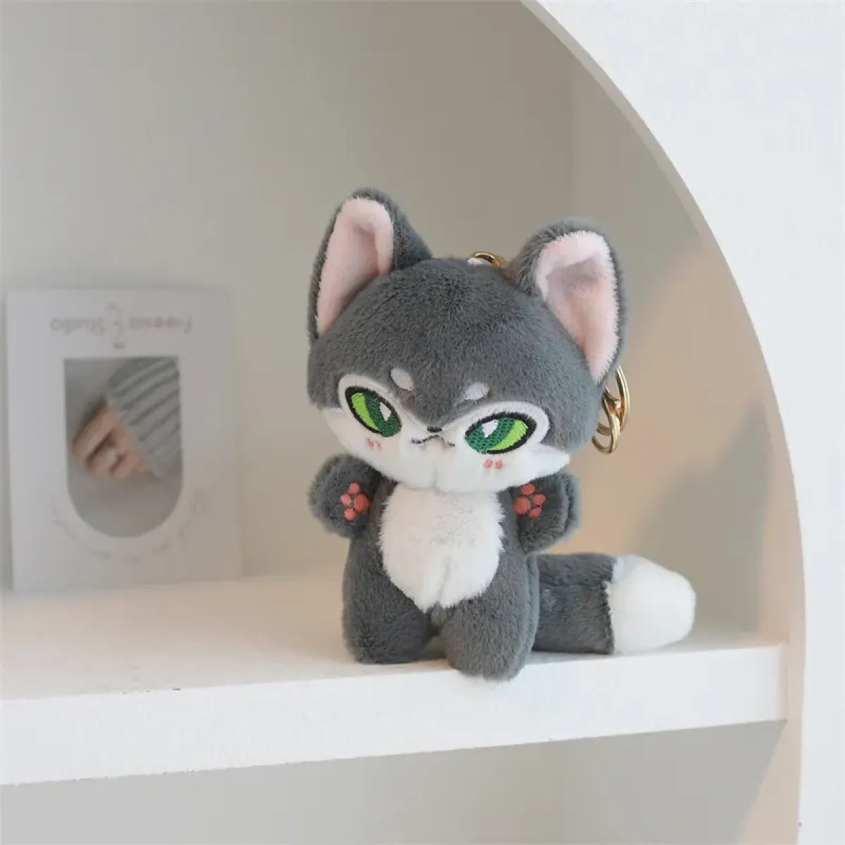 Kawaii Emotion Wolf Plush Toy - Cute Stuffed Wolf Doll