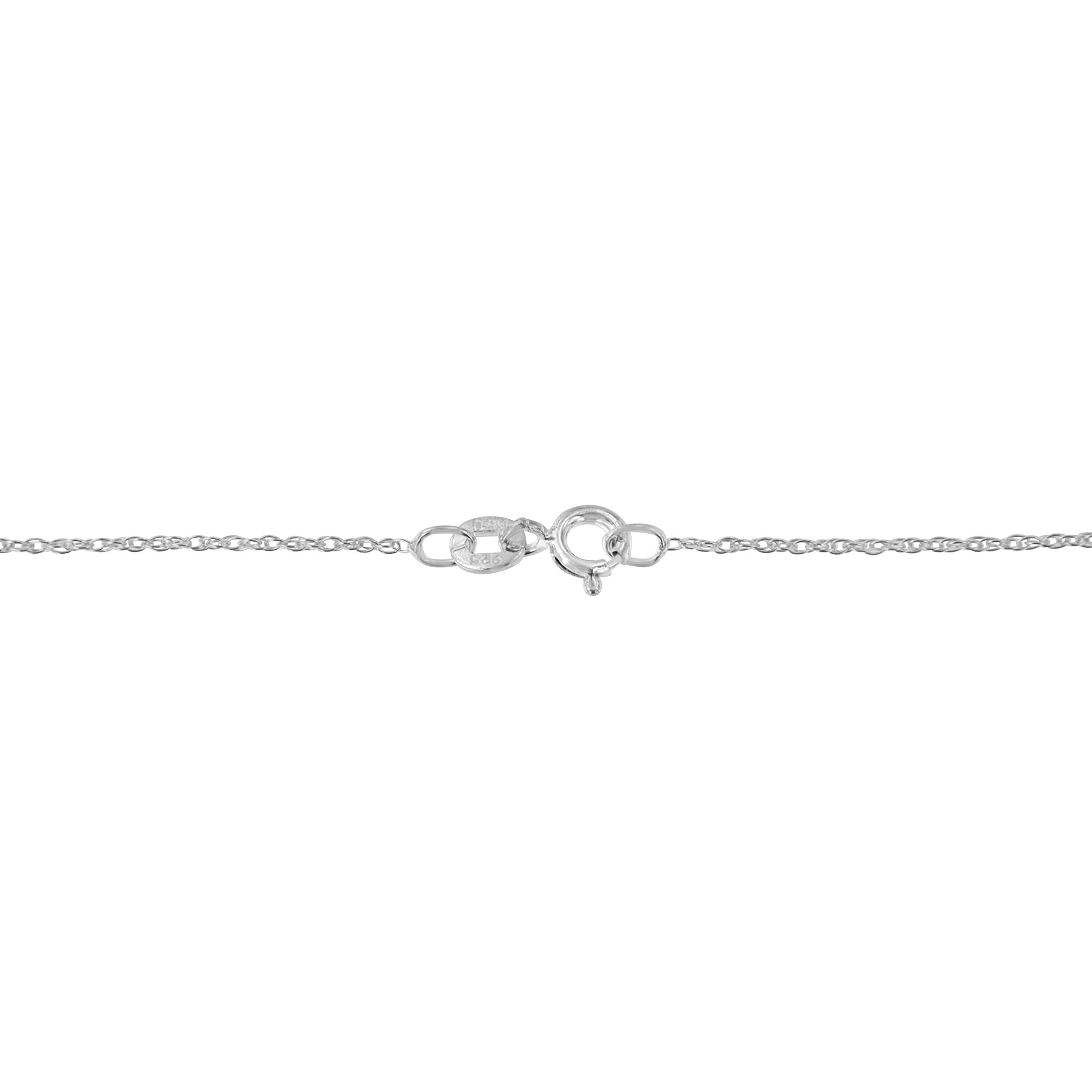 .925 Sterling Silver 1 1/4 Cttw Round and Baguette-Cut Diamond Composite Heart 18" Pendant Necklace (I-J Color, I1-I2 Clarity)