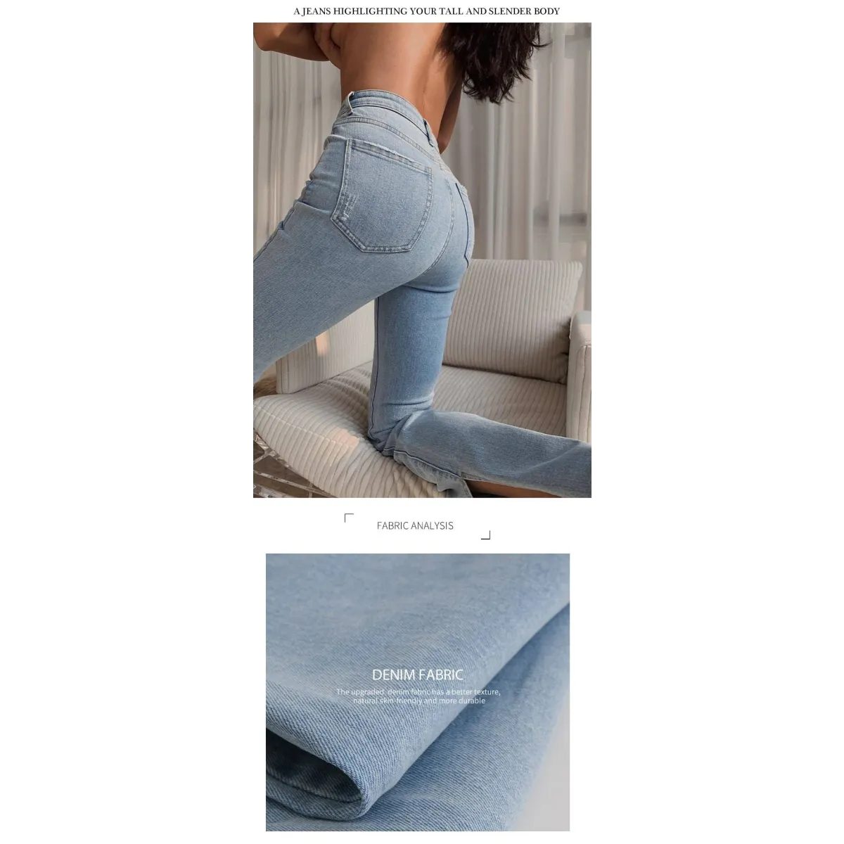 Flared High Waist Skinny Jeans