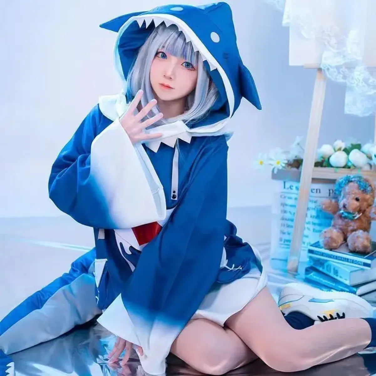 Hololive Gawr Gura Shark Cosplay - Complete Set with Tail