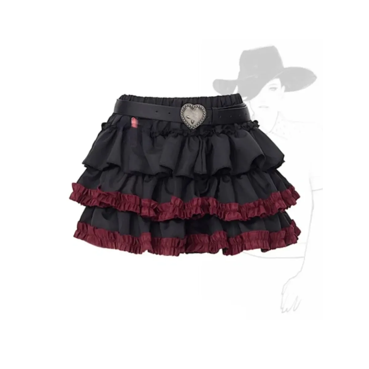 Ruffle Mini Skirt – Gothic Harajuku Y2K Emo Aesthetic