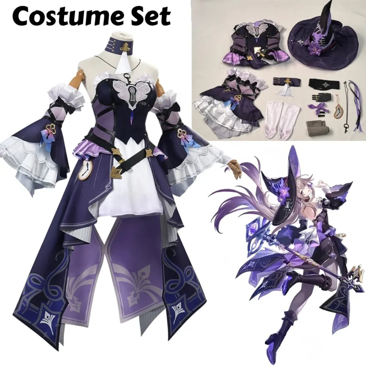 Gothic Herta Cosplay Dress β Fantasy Witch Lolita Costume Set