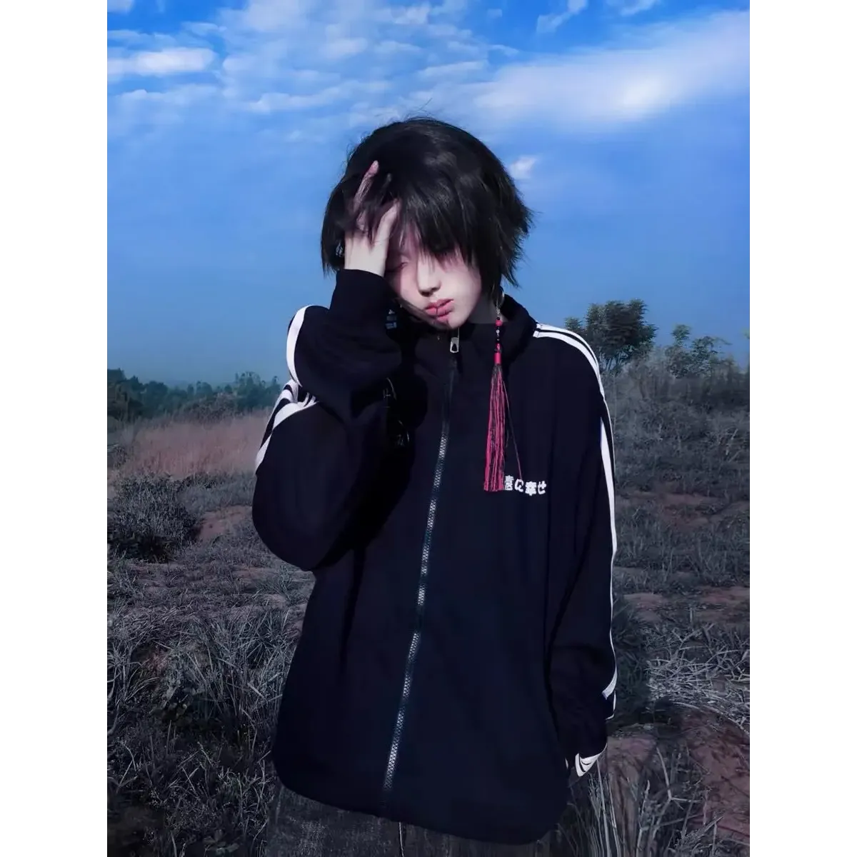 Grunge Streetwear Zipper Hoodie