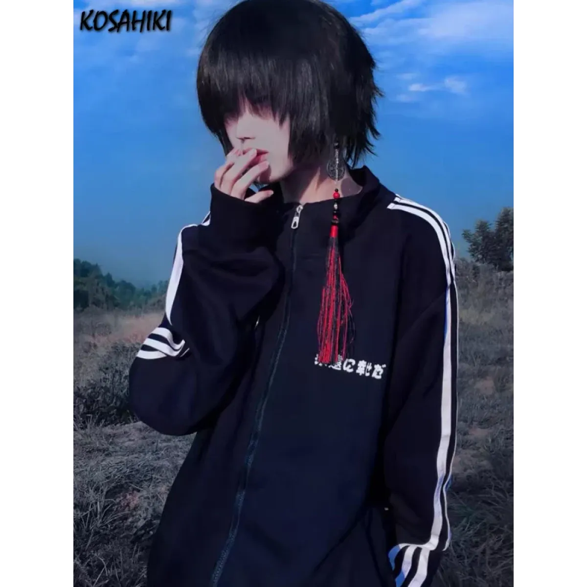 Grunge Streetwear Zipper Hoodie