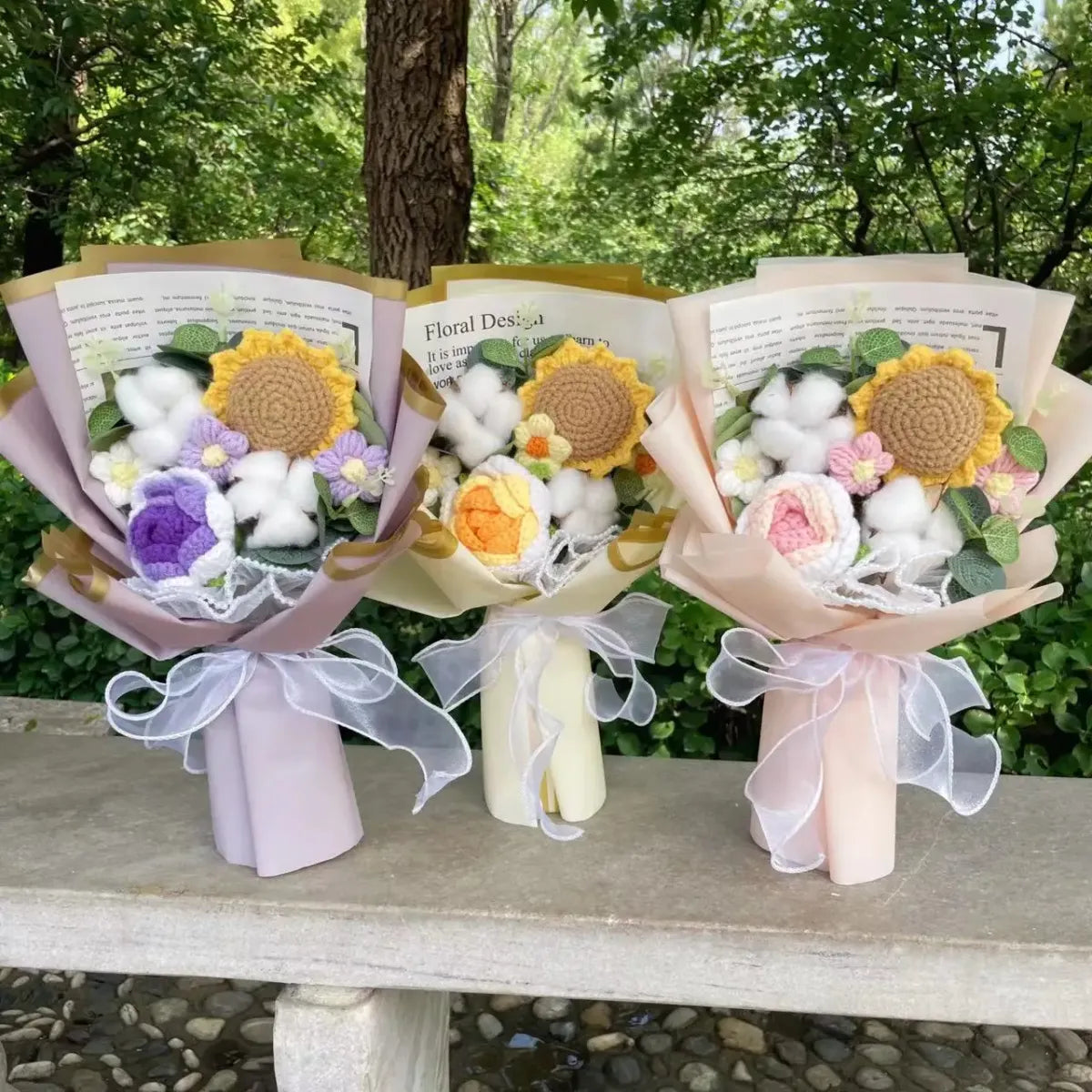 Handmade Crochet Flower Bouquet – Gift for Weddings & Graduations