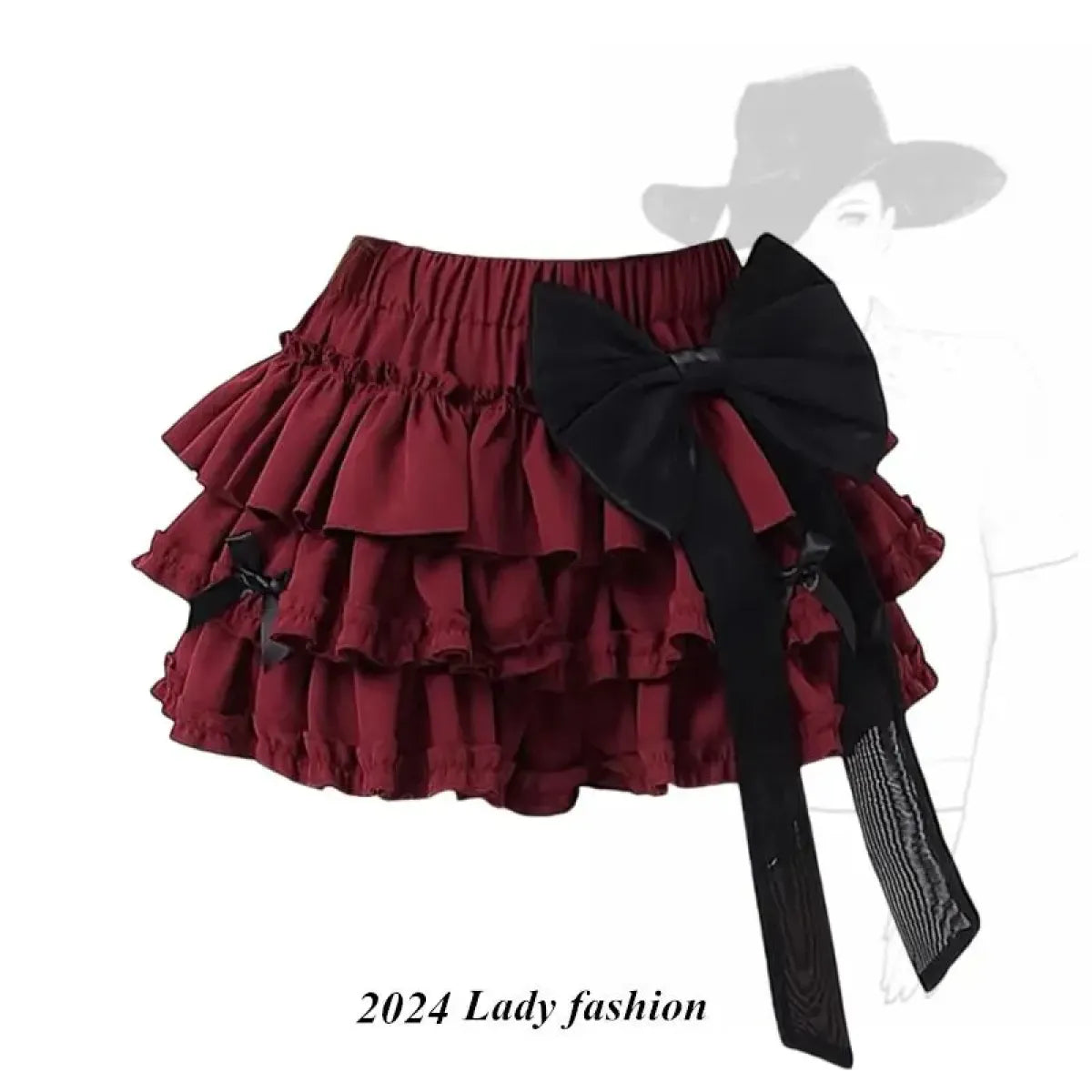 Harajuku Kawaii Lolita Mini Skirt – High Waist Ruffle Cake Layer