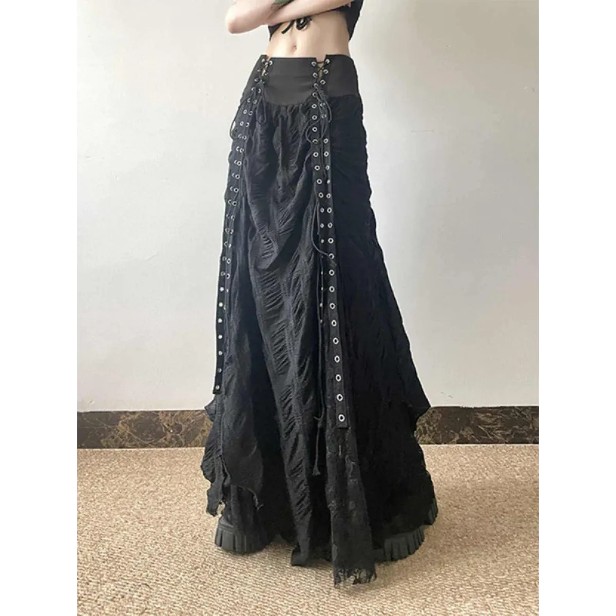 Harajuku Lace Bow A-Line Skirt