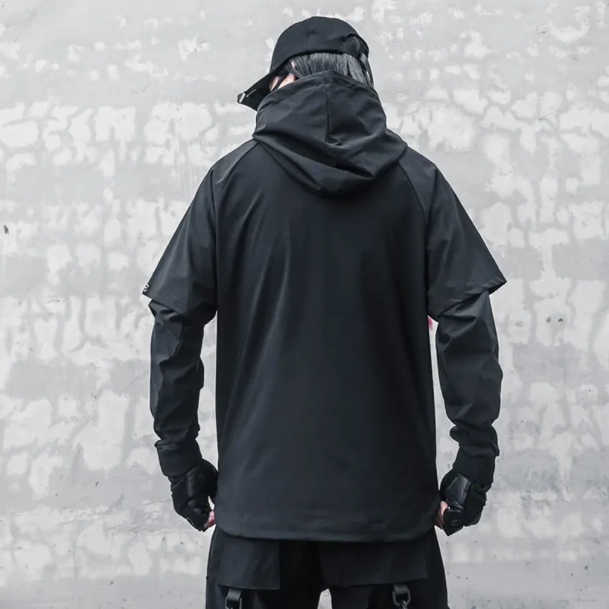 Harajuku Layered Techwear Hoodie