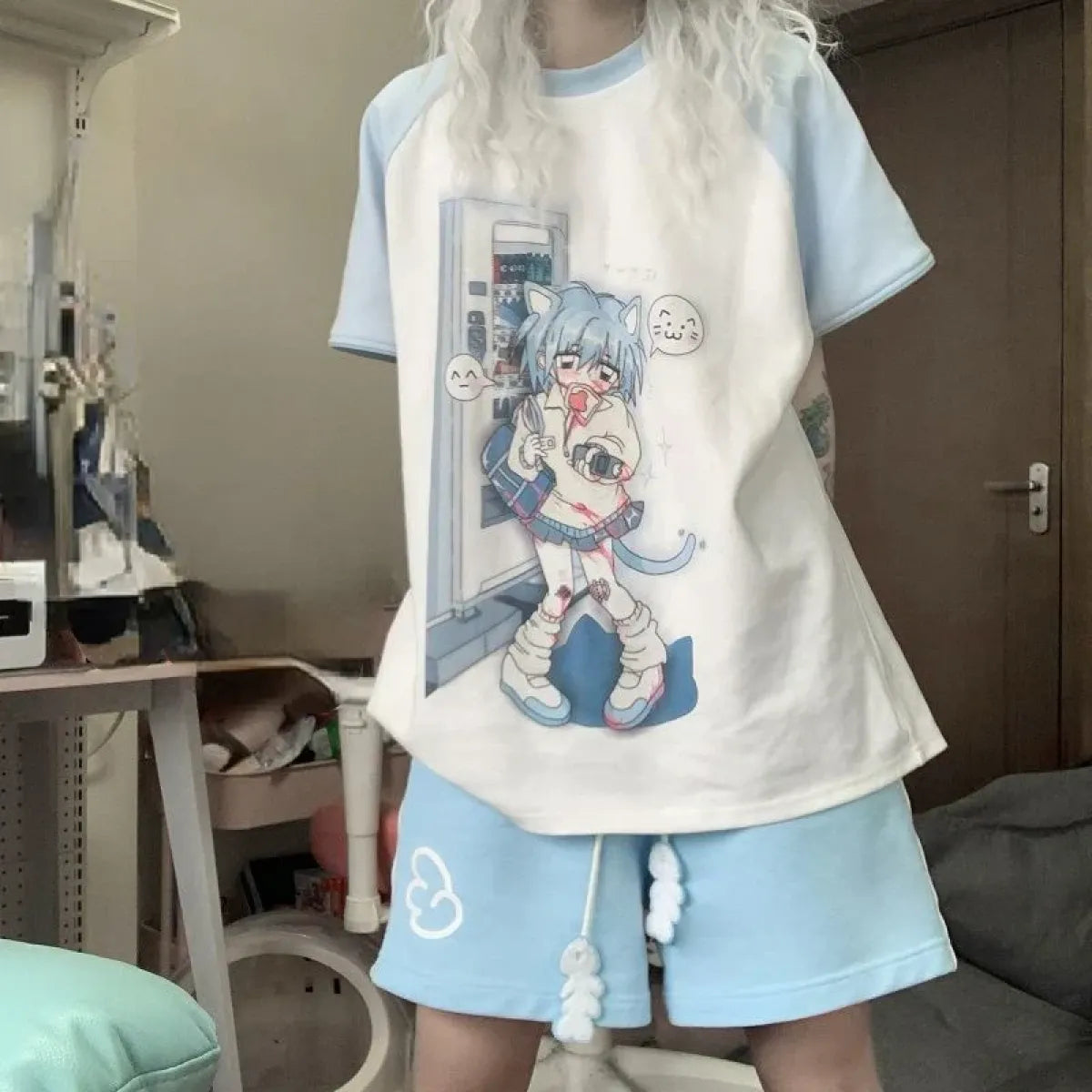 Harajuku Pastel Bandage Shorts