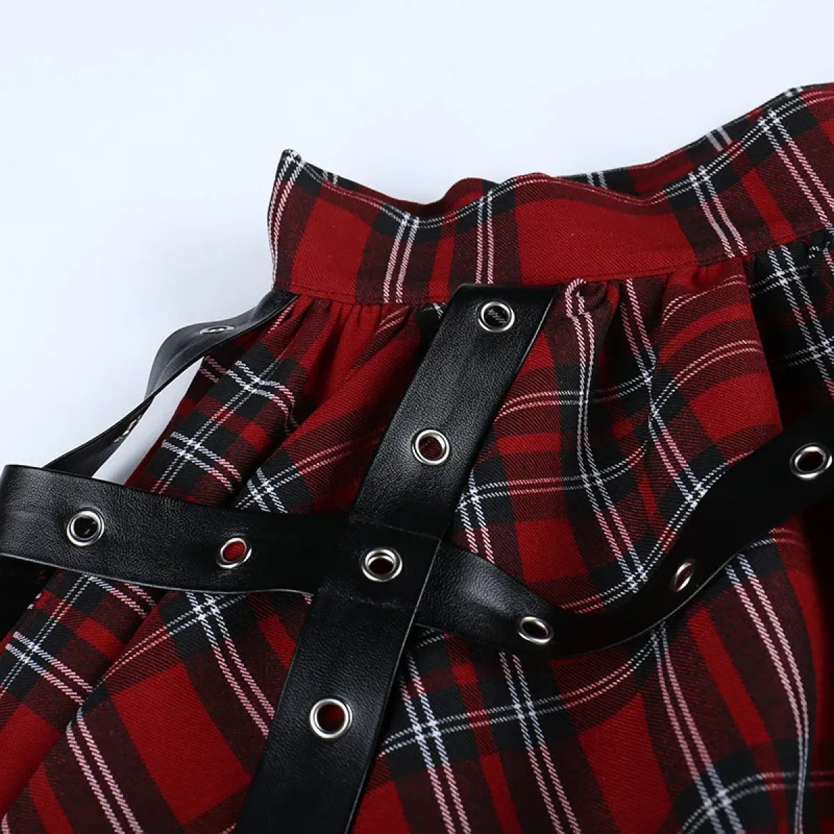 Harajuku Plaid Pleated Skirt - Y2K Mini Cake Skirt