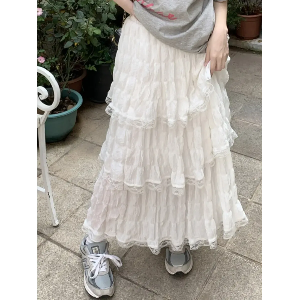 Harajuku Ruffle Lace Skirt