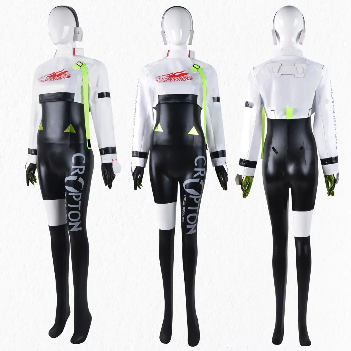 Hatsune Miku Racing 2022 Cosplay Costume – Full Bodysuit with Wig and Gloves