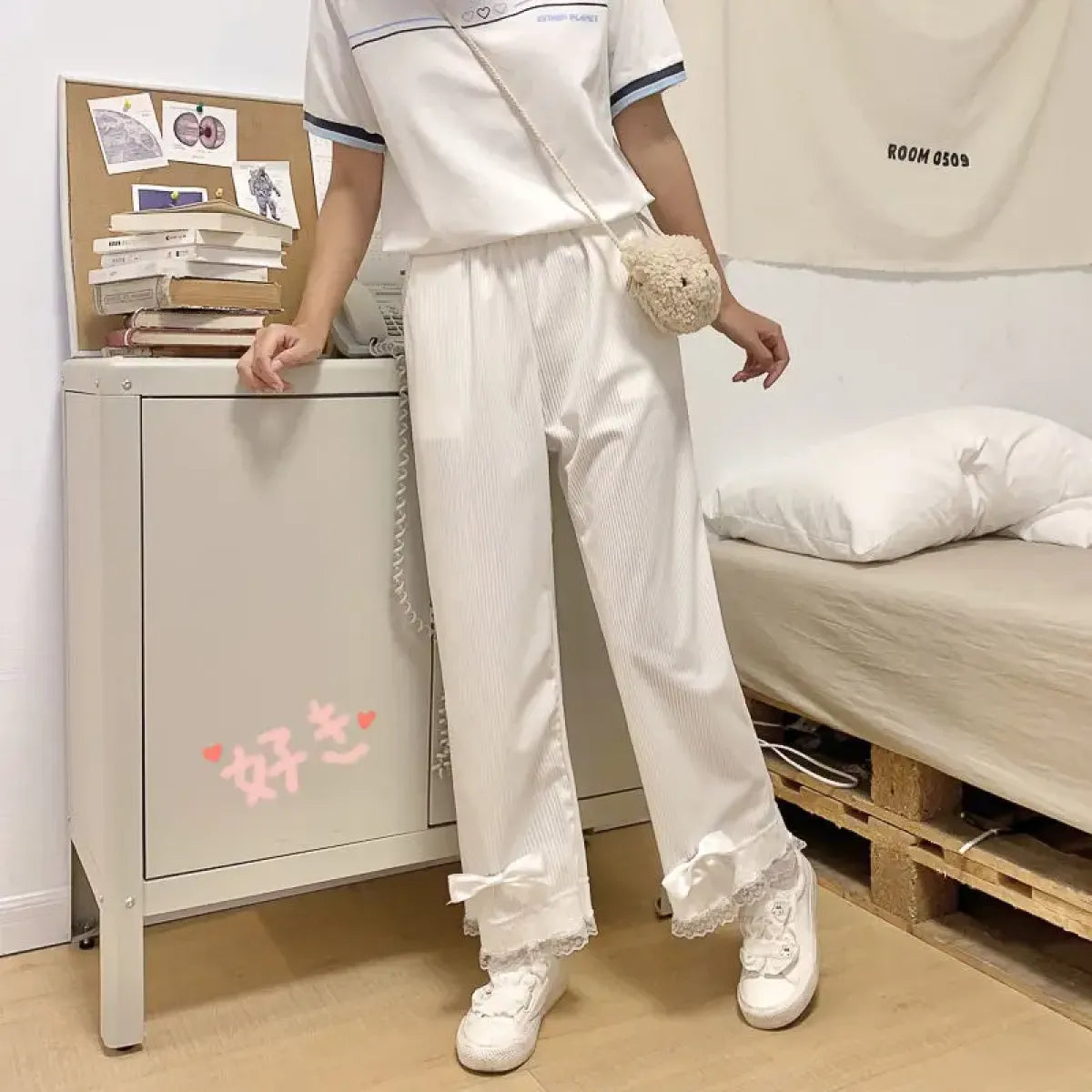 Kawaii High Waist Corduroy Lolita Pants