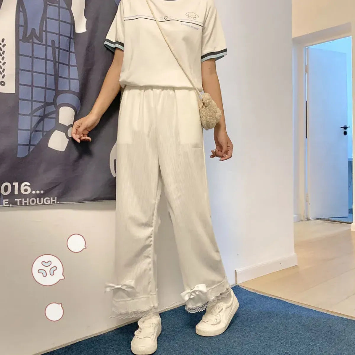 Kawaii High Waist Corduroy Lolita Pants