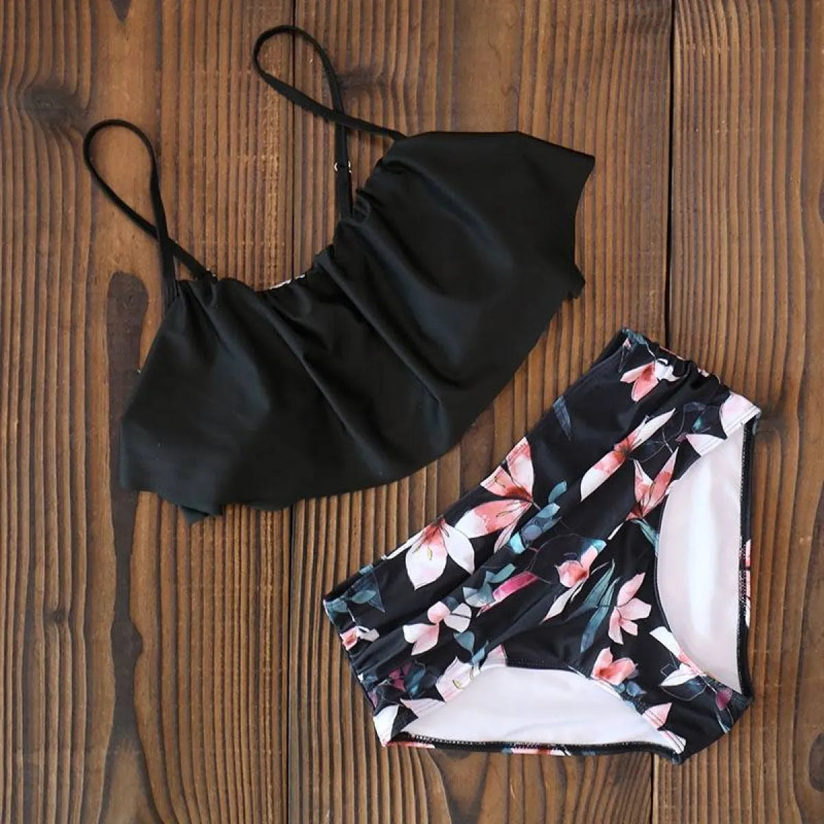 High Waist Halter Bikini Set