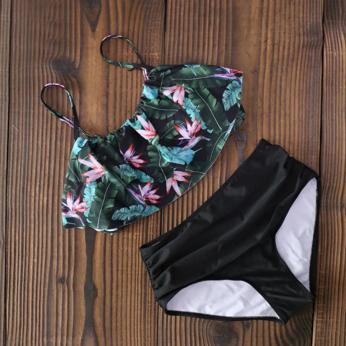 High Waist Halter Bikini Set