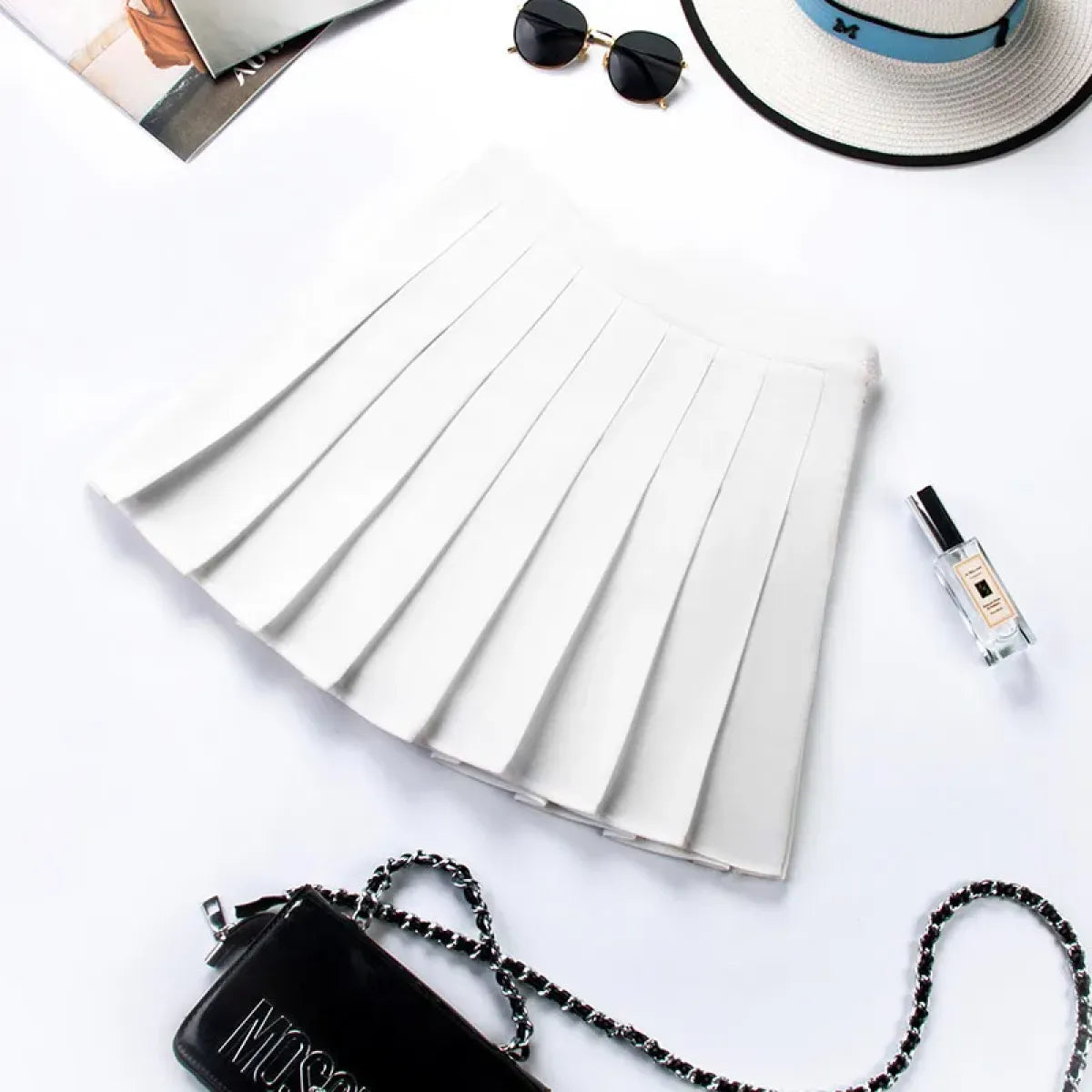 Plaid Preppy Skirt – Harajuku Pleated Mini High Waist Skirt