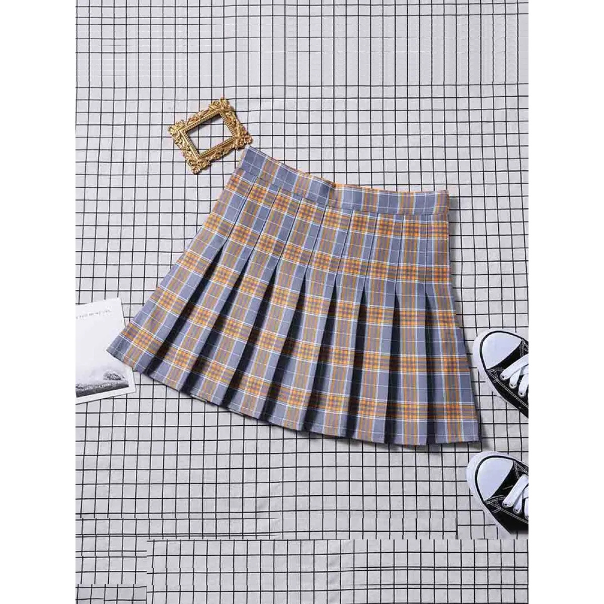 High Waist Pleated A-line Skorts