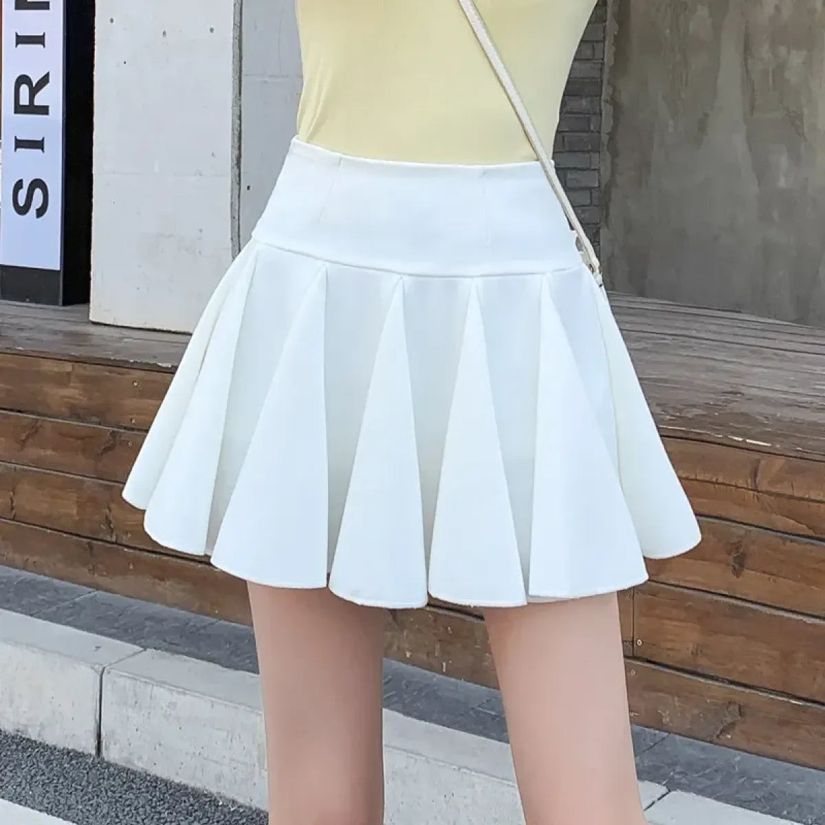 High Waist Pleated Mini Skirt – Korean Style Skater Skirt for Women