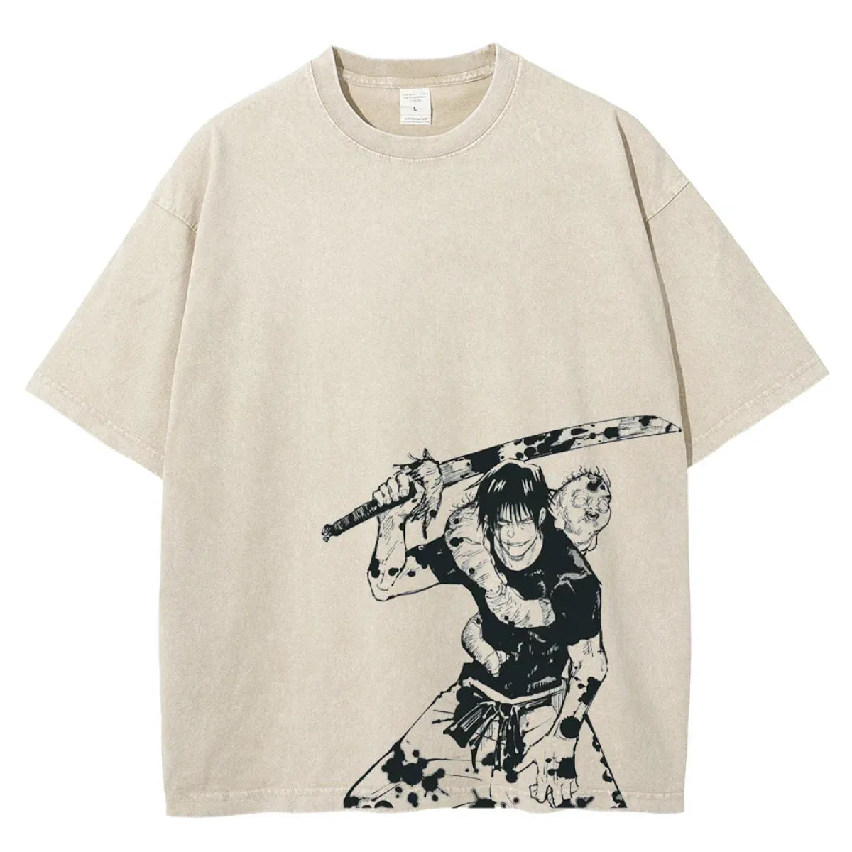 Hip Hop Streetwear Vintage T-shirt - Japanese Anime Graphic Print