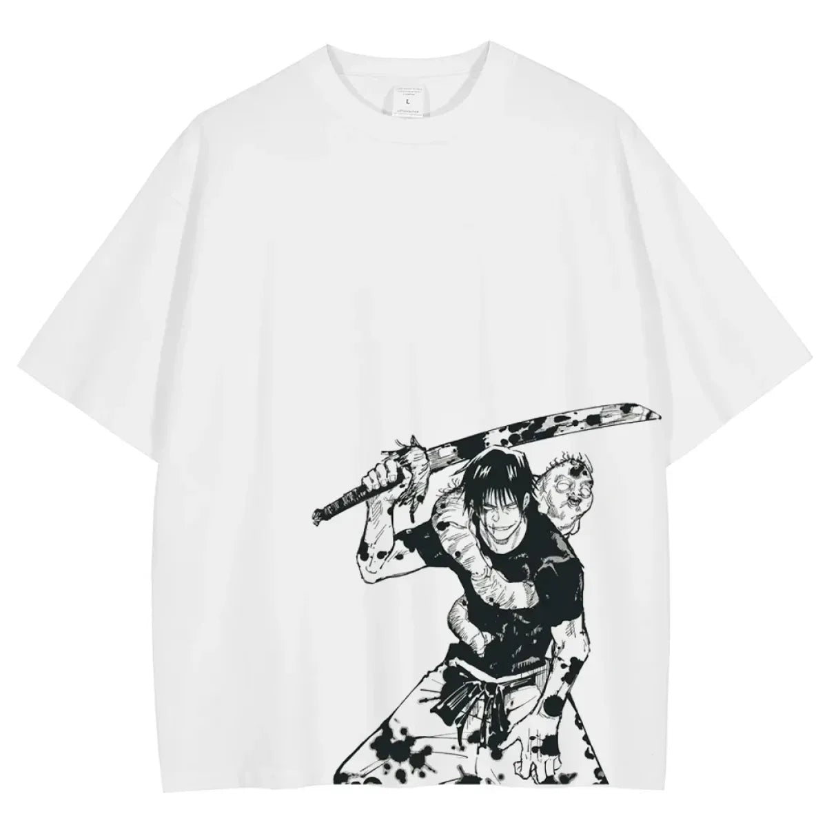 Hip Hop Streetwear Vintage T-shirt - Japanese Anime Graphic Print