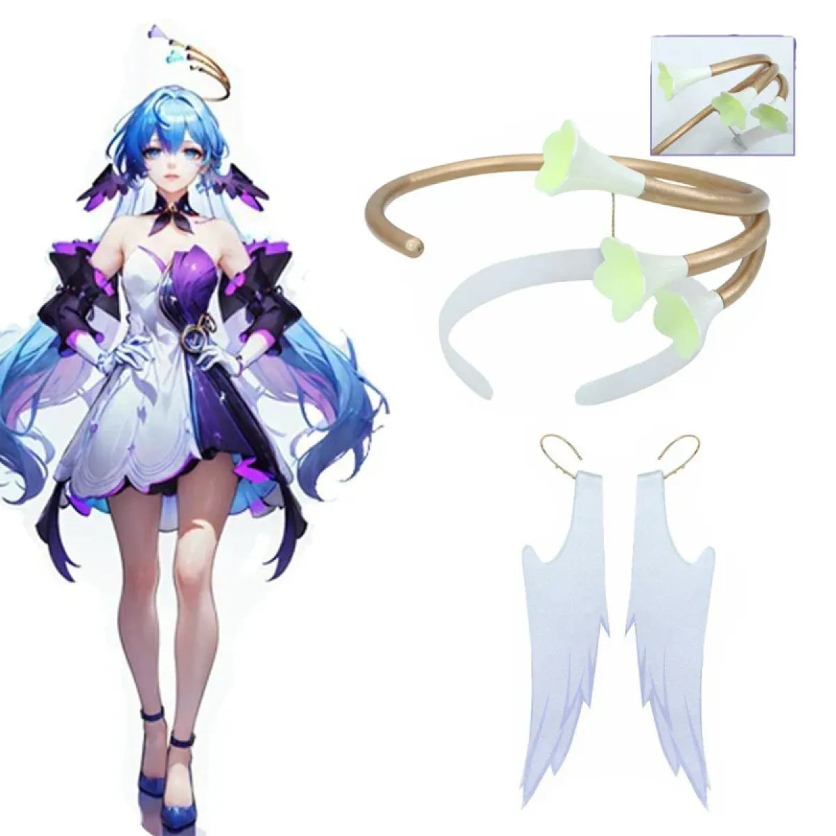 Honkai Star Rail March 7th Cosplay Costume with Wig & Accessories