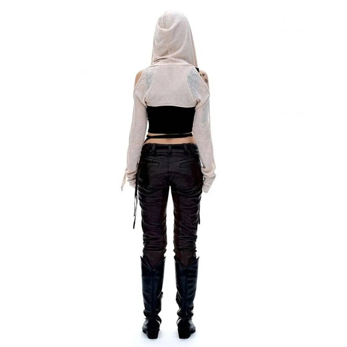 Hooded Long Sleeve Crop Top