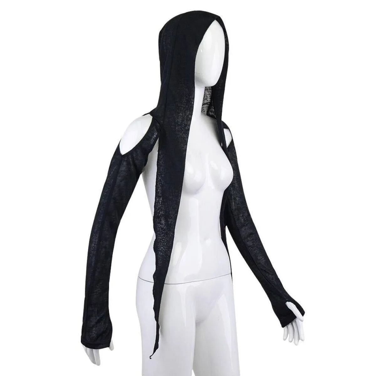 Hooded Long Sleeve Crop Top