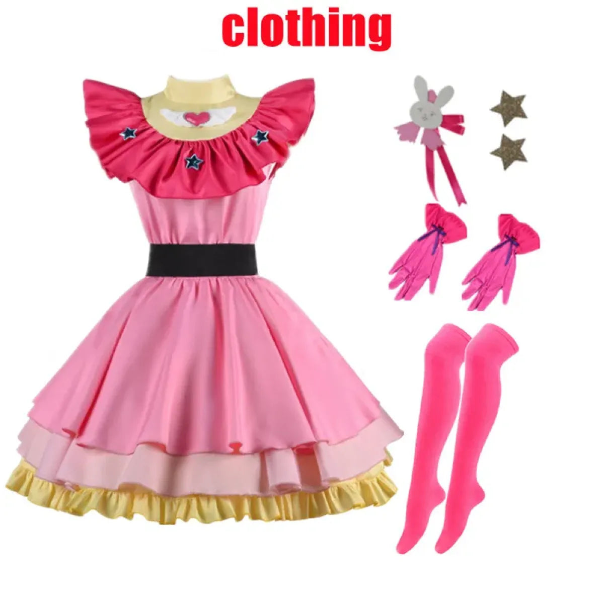 OSHI NO KO Ai Hoshino Cosplay Costume - Lolita Pink Uniform Dress