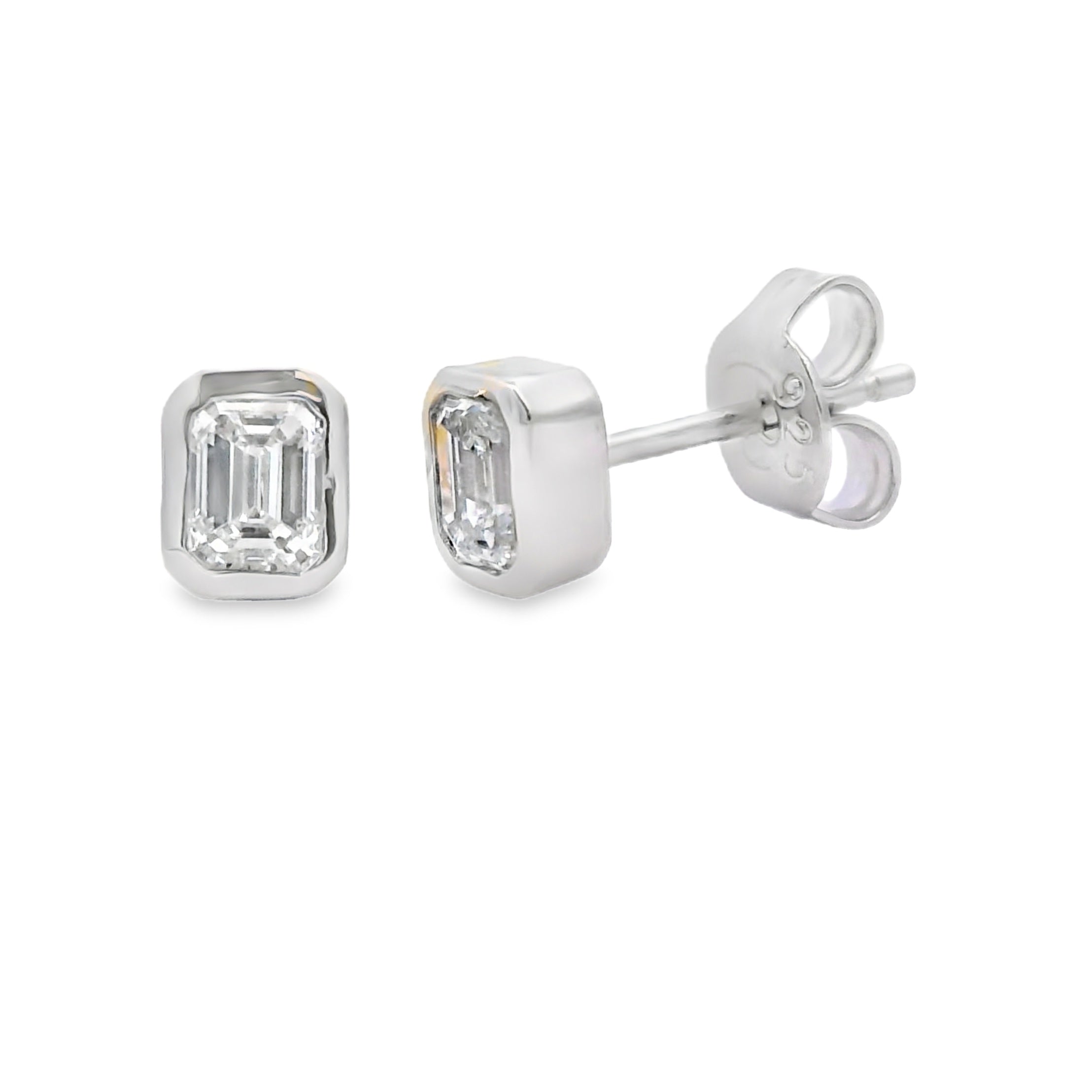 .50ct Lab Grown Diamond Stud Earrings Sterling Silver