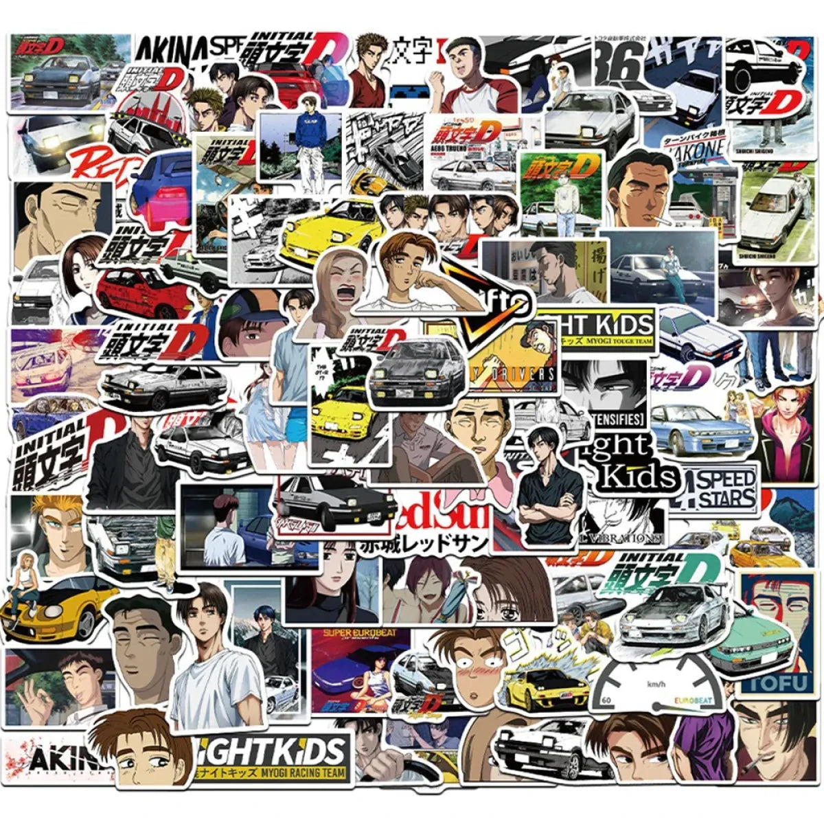 Initial D Anime Stickers - 10/30/50/100PCS