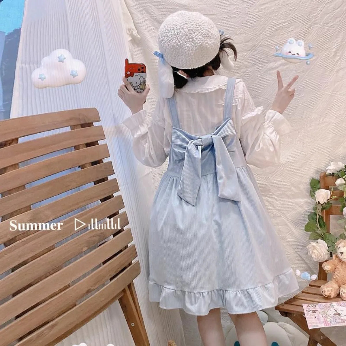 Lolita Dress With Puppy Bowknot