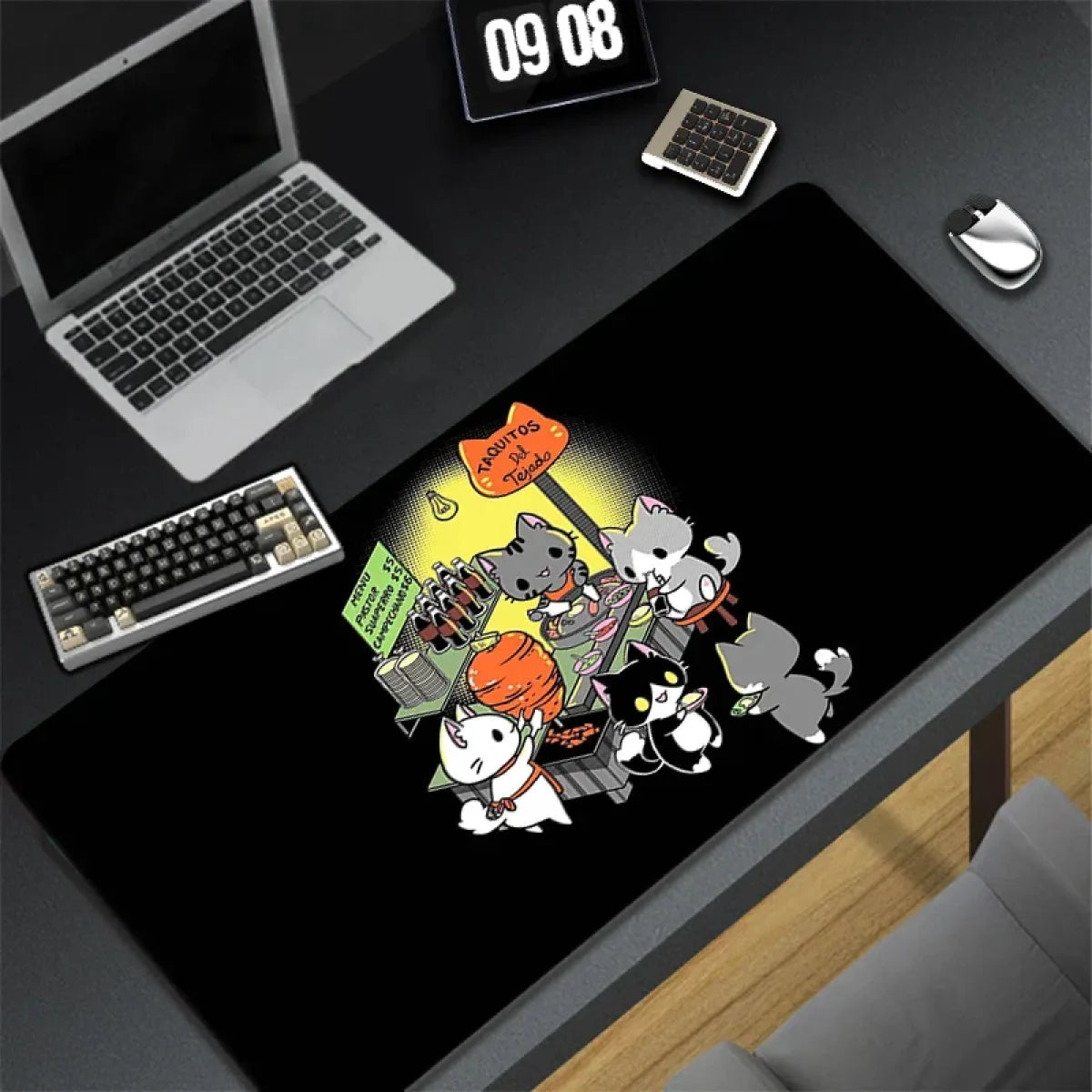 Kawaii Cat Constellation Desk Mat