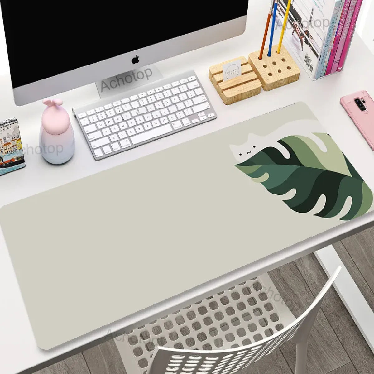 Kawaii Cat Constellation Desk Mat