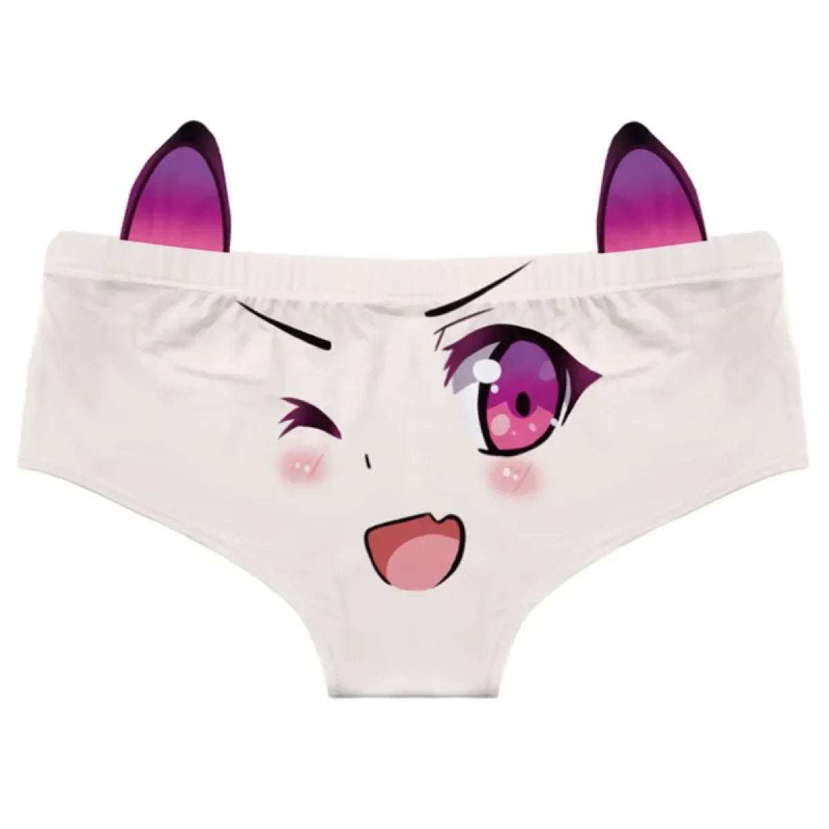 Kawaii Cat Ear Cotton Low Waist Panties