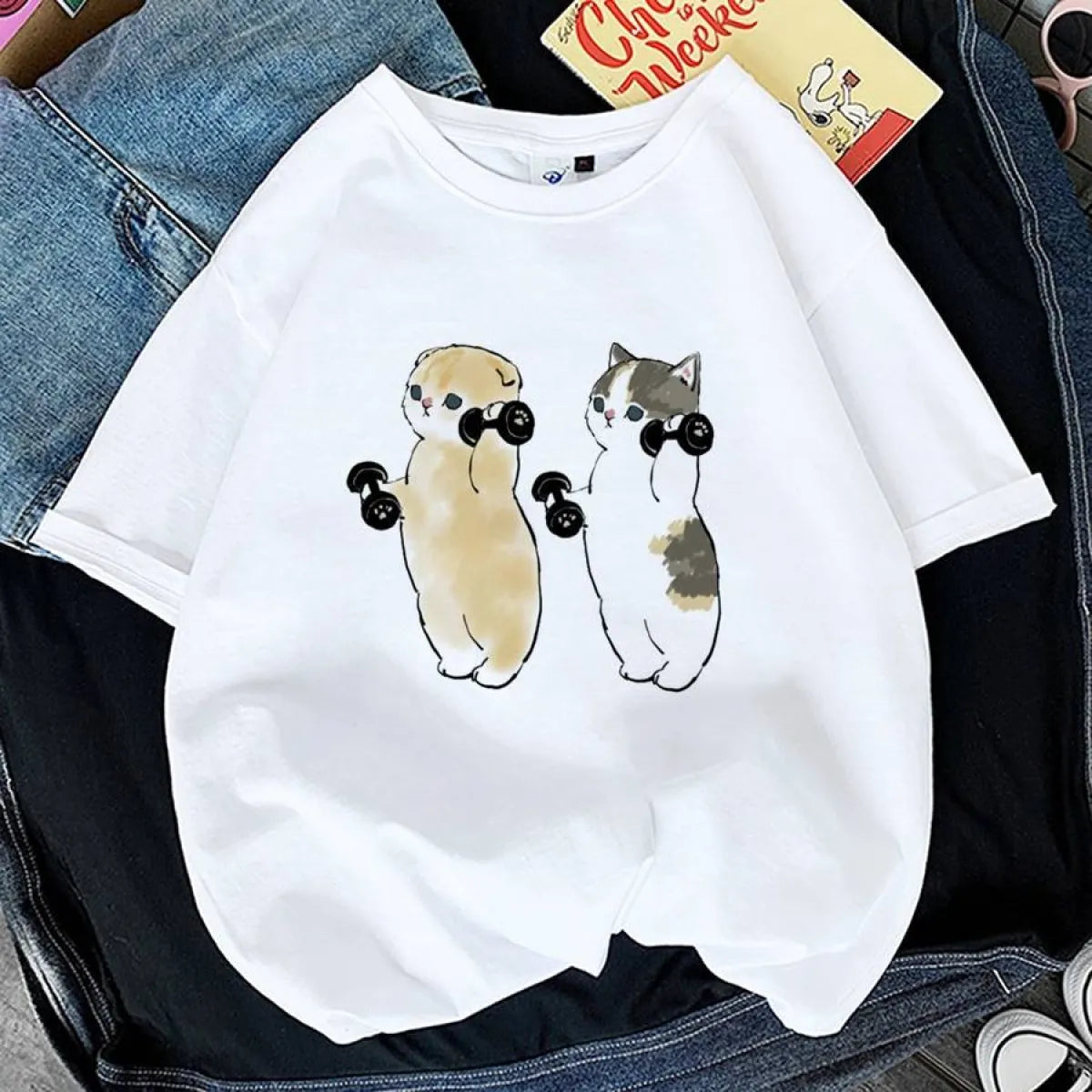 Kawaii Cat Graphic Tees