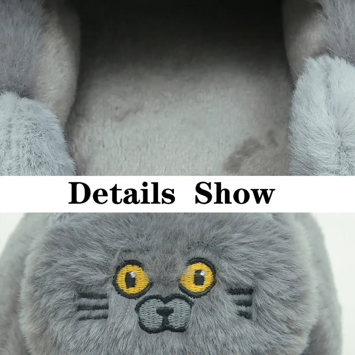 Kawaii Cat Winter Slippers for Women & Men