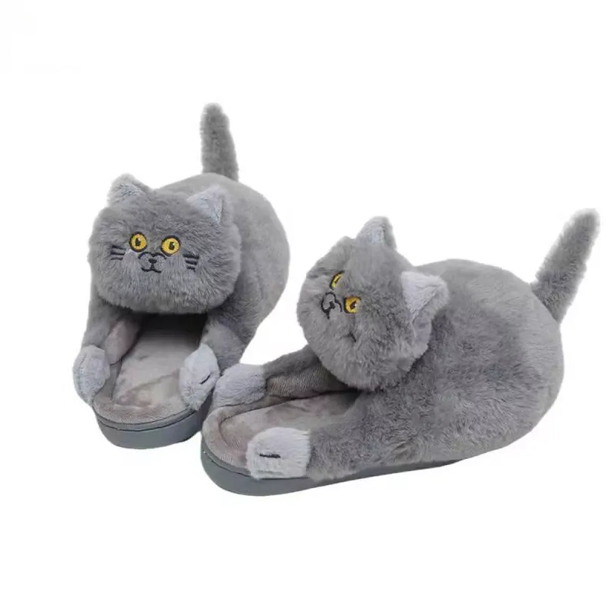 Kawaii Cat Winter Slippers for Women & Men