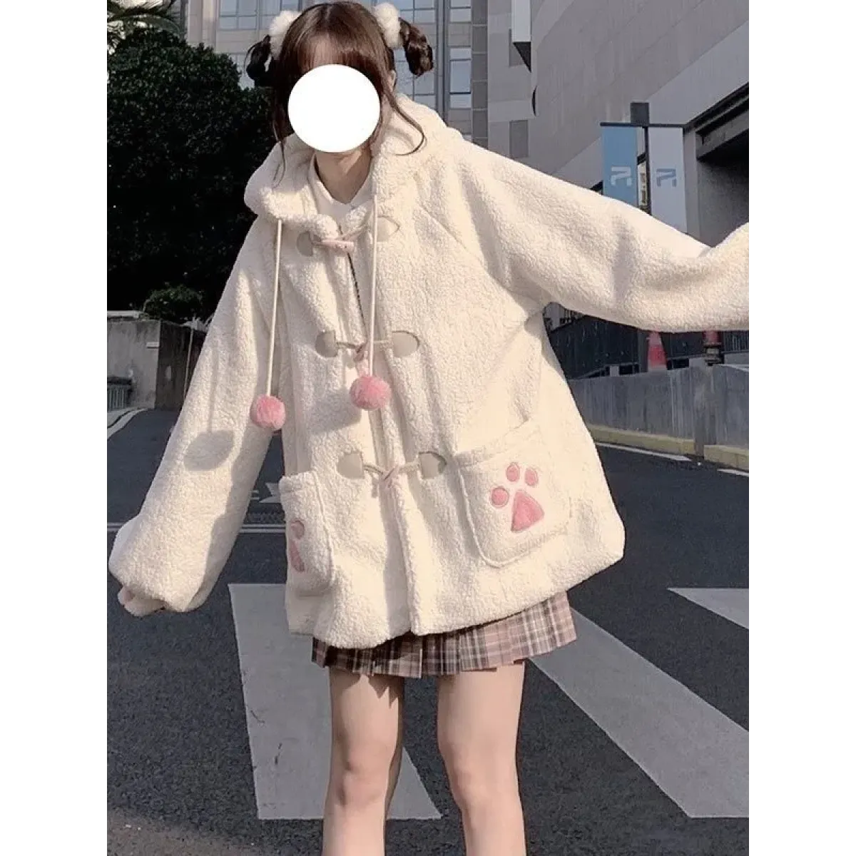 Kawaii Harajuku Style Cat Paw Winter Coat