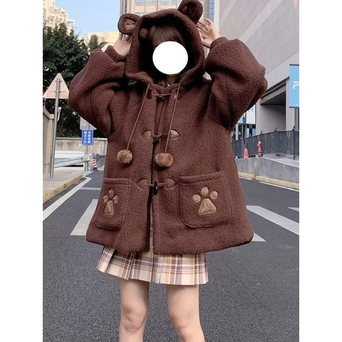 Kawaii Harajuku Style Cat Paw Winter Coat