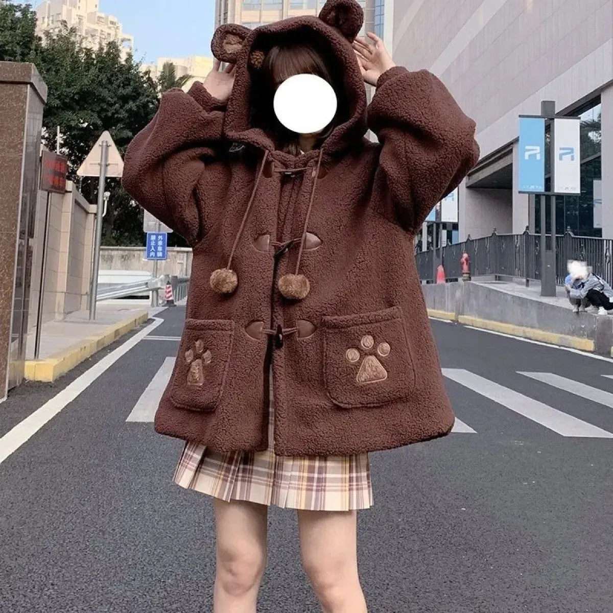 Kawaii Harajuku Style Cat Paw Winter Coat